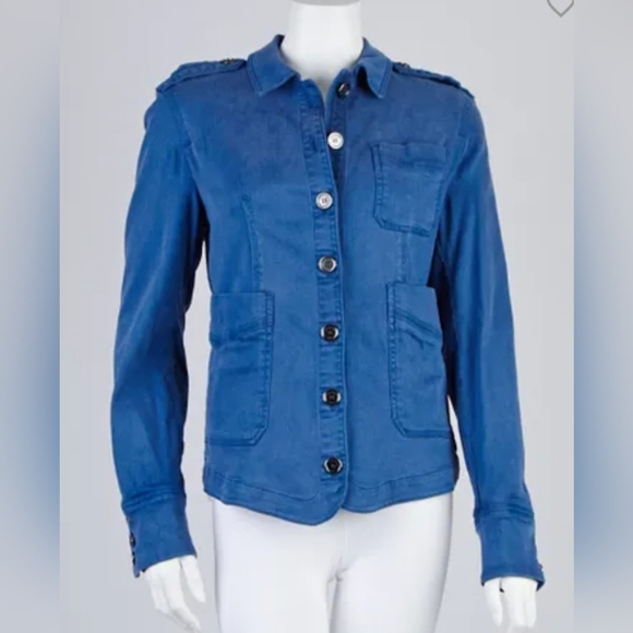 BURBERRY Blue Utility  Jacket - Picture 2 of 12